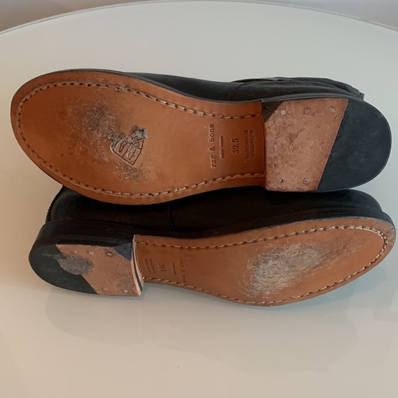 Rag and Bone motorcycle boots, black with silver hardware, size 39.5. - Picture 7 of 8